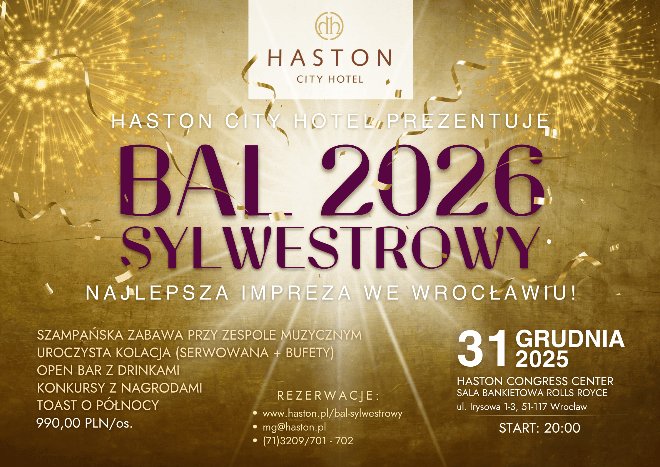 Bal Sylwestrowy z noclegiem!