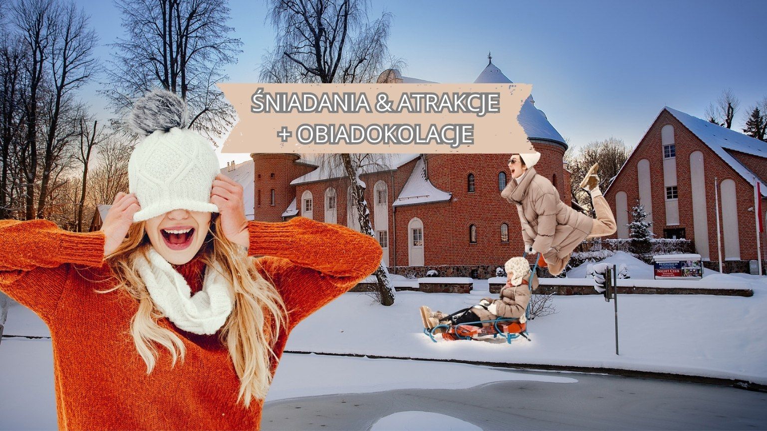 Rodzinne ferie zimowe na Mazurach 2026 – 2 dzieci pobyt- gratis. Śniadanie+obiadokolacja+atrakcje